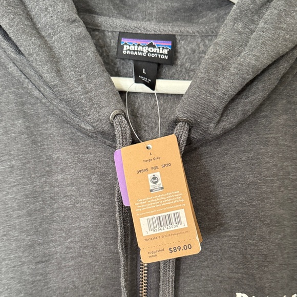 Patagonia Honolulu Men's Charcoal Zip-Up Hoodie - Picture 4 of 10